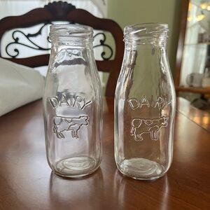 Small Ashland Dairy Cow  Milk Bottles - (Set of 2)